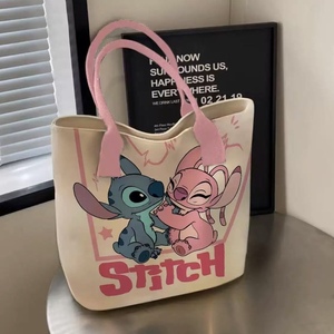 Bolsa de Lona con Estampado de Dibujos Animados, Bolso de Mano Versátil con Estructura Cuadrada para Fans - Product Image 1