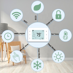 <span class=keywords><strong>Thermostat</strong></span> intelligent numérique <span class=keywords><strong>connecté</strong></span> au Wi-Fi pour climatiseur central FCU - Product Image 4