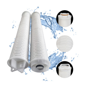 Élément filtrant en polypropylène, cartouche filtrante à eau plissée à haut débit avec traitement des eaux usées - Product Image 1