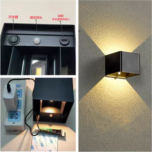 โคมไฟติดผนัง LED หรี่แสงได้ควบคุมด้วยเซนเซอร์แบบเหนี่ยวนำที่สร้างสรรค์โคมไฟอลูมิเนียมแม่เหล็กข้างเตียงโรงแรมห้องนอนแบบมีรูเสียบ USB - Product Image 5