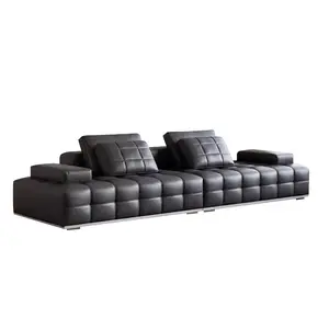 High End Lawrence Sofa Echtes Top Layer Rindsleder Sofa für Luxus Villa Wohnzimmer