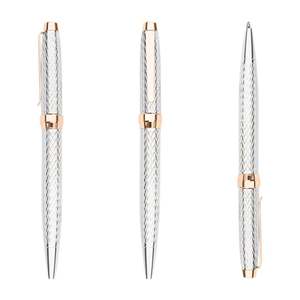 Stylo bille en métal gravé personnalisé, vente en gros, stylo roller promotionnel rose doré, stylo professionnel pour cadeaux d'affaires - Product Image 2