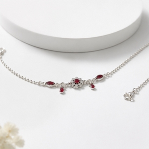 Tobilleras de Plata 925 para Mujer, Elegantes y Tradicionales, con Incrustaciones de Piedras, para Uso Diario y Festivo - Product Image 4