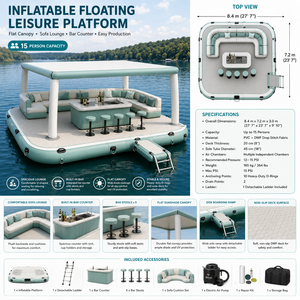 Plataforma Flotante Inflable Resistente Tipo <span class=keywords><strong>Castillo</strong></span> para Agua, para Resort, <span class=keywords><strong>Marina</strong></span>, Lago, Suministro al por Mayor, Pedidos de Exportación B2B - Product Image 1
