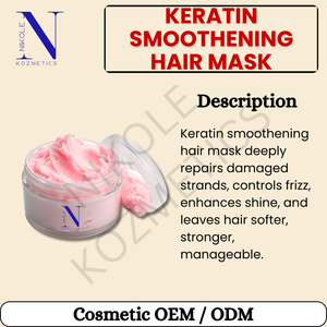 Traitement capillaire à la kératine pour cheveux secs et abîmés, soin profond lissant avec huile essentielle nourrissante, cheveux sains et forts - Product Image 6