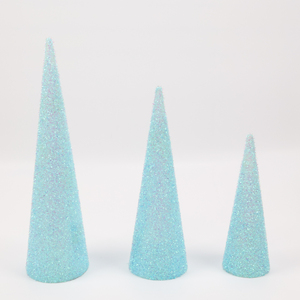 Wholesale Plastic Glitter <strong>Christmas</strong> <strong>Tree</strong> <strong>Cones</strong> for Home Holiday Mall Decorations - Product Image 2