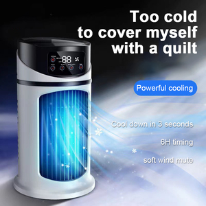 Ventilateur évaporatif sans pales <span class=keywords><strong>en</strong></span> plastique avec humidification et minuterie, refroidisseur d'<span class=keywords><strong>air</strong></span> portable pour la maison et la voiture - Product Image 1
