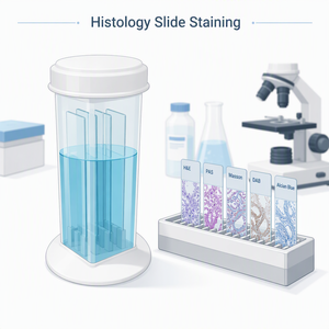 Boîte de coloration PP Coplin pour lames de microscope, 5 compartiments, récipient de laboratoire d'histologie, autoclavable, résistant à la corrosion, personnalisable OEM - Product Image 5