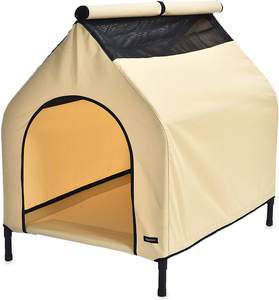 여름 야외 제기 냉각 애완 동물 강아지 침대 애완 동물 침대 이동식 캐노피 철 금속 프레임 스틸 상승 개 침대 침대 - Product Image 6