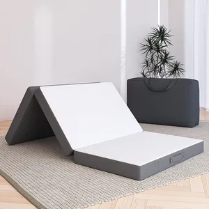 Matelas de lit en mousse à mémoire de forme à trois plis emballé sous vide