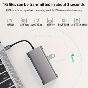 USB Type-<b>C</b> <b>Hub</b> Adapter 11-in-1 Laptop Docking Station Dual HDTV VGA RJ45 SD TF for MacBook Dell XPS Hp Lenovo ThinkPad - Product Image 4