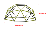 XCF003 2in1 extérieur Jungle Gym singe barre escalade jouet pour les tout-petits, Clime avec toboggan 8ft géométrique dôme escalade aire de jeux ensemble