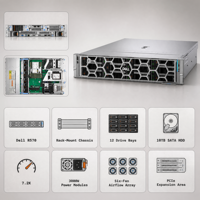 Dispositif de stockage d'archives de données massives, modules d'extension PCIe, stockage de Big Data, serveur Dell R570