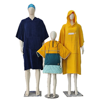 Poncho de surf, robe de bain, taille plus, 100% coton, poncho en tissu éponge pour homme et femme avec capuche et poche pour la plage et la natation