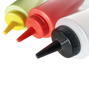 Frascos de Plástico PE Invertidos de 16oz com Bico Dosador Grande Recarregáveis para Impressão em Serigrafia para Molhos de Pizza, Bolo e Biscoito - Product Image 5