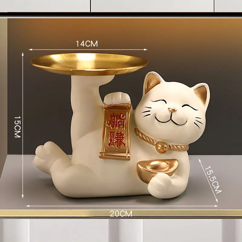 Heim eingang-Ornament Hauswärmung Hello Kitty-Schale Katzaufbewahrungs-Ornament für Heimdekoration