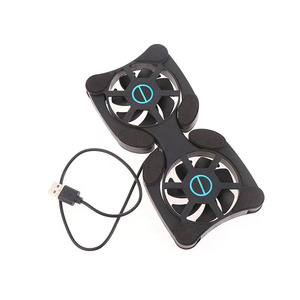 พัดลมระบายความร้อนโน้ตบุ๊กแบบพับได้ USB Mini พร้อมขาตั้ง พัดลมพกพา แผ่นรองระบายความร้อน คอมพิวเตอร์ - Product Image 1