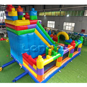 บ้านลมเป่าลมเชิงพาณิชย์พร้อมสไลเดอร์ บ้านลมสไลเดอร์คอมโบขายดีอันดับต้นๆ อุปกรณ์เช่าสำหรับงานปาร์ตี้ ฮุปฟ์เบิร์กสำหรับธุรกิจ - Product Image 4