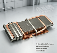 Chambre à vapeur personnalisée + dissipateur thermique à ailettes rainurées en aluminium et cuivre pour serveur, GPU, électronique de puissance - Usine ODM