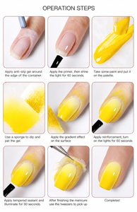 Abrltino Set de Paleta de Esmalte en <span class=keywords><strong>Gel</strong></span> de 9 Colores para Pintura de Uñas, <span class=keywords><strong>Gel</strong></span> Grueso para Arte de Uñas, Pintura en <span class=keywords><strong>Gel</strong></span> Ombre para Usar en Degradados y Estampados de Uñas - Product Image 5