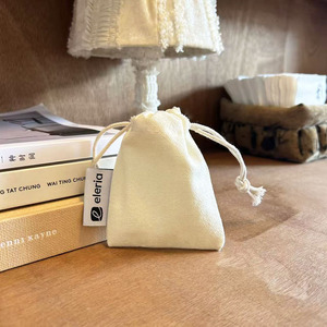 Bolsa de Joyería de Algodón Beige, Tamaño Personalizable, con Cordón, para Guardar y Transportar sus Piezas Valiosas, Bolsa de Compras - Product Image 2