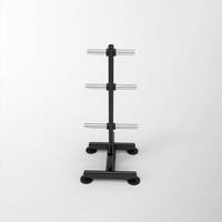 Support de rangement robuste et stable pour plaques de barre réglables en acier – Idéal pour équipement de gym