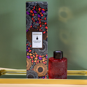 Juego creativo de botellas de vidrio en relieve de gama alta para aromaterapia, líquido volátil sin fuego para baño de hotel y hogar al por mayor - Product Image 6