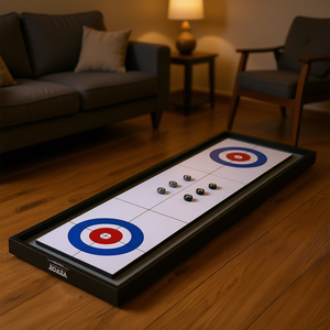 DB Tabletop Shuffleboard And Curling <b>Board</b> 45 In Portable Game <b>Set</b> With Target Design For Indoor Fun - Product Image 2