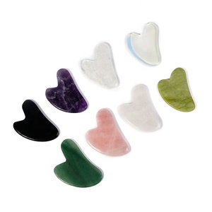 Pierre de Gua Sha en Jade Blanc, <span class=keywords><strong>Outil</strong></span> de Massage Facial Confortable et Lavable pour Application sur le Visage - Product Image 2