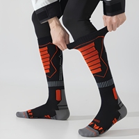 Chaussettes de compression longues professionnelles pour hommes, avec semelle en tissu éponge, pour l'entraînement de football, le ski, l'alpinisme, le cyclisme, la course à pied, l'été, ODM
