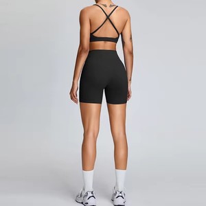 Phòng tập thể dục mặc tập thể dục quần áo phụ nữ ropa deportiva mujer liền mạch Activewear đặt phòng tập thể dục tập thể dục đẩy lên Yoga Biker Bộ ngắn - Product Image 5