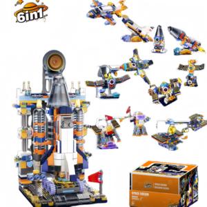 Blocs de construction spatiaux pour enfants, astronaute, aérospatiale, échelle 1:72, matériau ABS, ensemble de construction éducatif DIY - Product Image 1