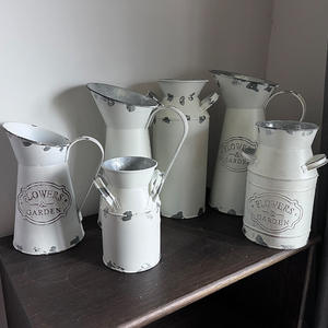 Cubo de flores de hierro Vintage de fabricante directo, maceta de jarrón de estilo americano para flores de arte Pastoral secas frescas, maceta de flores - Product Image 1