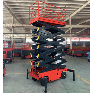 Sertifikasi CE gunting listrik portabel pengangkat <span class=keywords><strong>Platform</strong></span> mendorong sendiri Aerial Man mengangkat 4m 10m 300kg kapasitas untuk kondisi baru - Product Image 4