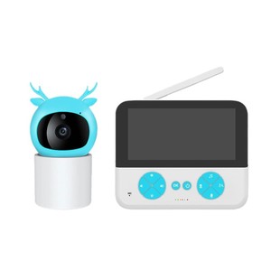 Monitor de Bebé Inalámbrico con Monitoreo Remoto Transfronterizo, Cámara Panorámica/Inclinable de 355°, Visión <span class=keywords><strong>Nocturna</strong></span>, Monitoreo de Temperatura, Cuidador Infantil - Product Image 1