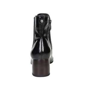 Bottines pour femme <span class=keywords><strong>Tamaris</strong></span> <span class=keywords><strong>en</strong></span> <span class=keywords><strong>cuir</strong></span> verni <span class=keywords><strong>noir</strong></span> à talon bloc mi-mollet - Product Image 4