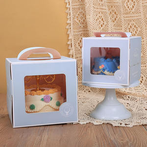 Mini boîte à gâteau Bento transparente personnalisée pour <span class=keywords><strong>anniversaire</strong></span> Boîtes d'emballage en papier pliantes pour gâteaux - Product Image 4