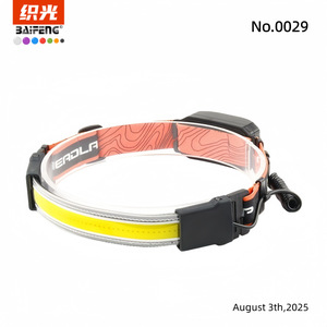 ไฟหน้าแบบชาร์จไฟได้ LED พร้อมตัวหรี่แสงสำหรับตกปลาขี่จักรยานเดินป่าตั้งแคมป์กลางแจ้งใช้ 5.63 นิ้ว 14.3 ซม. - Product Image 2