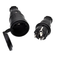 Französische IP44 Wasserdichte Messing-Buchse 16A Elektrischer Schuko-Stecker 250V AC Stromadapter 4000W Industriell