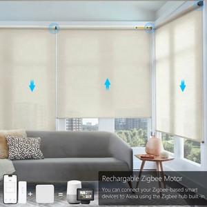 ม่านม้วนไฟฟ้าแบบทึบแสง รุ่นใหม่ มอเตอร์ในตัว ปรับอัตโนมัติ - Product Image 6