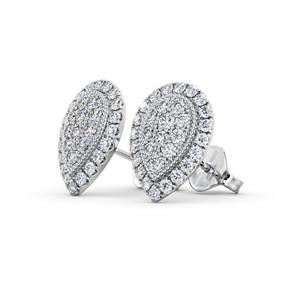 2024 élégant nouveau créateur de bijoux en gros grappe coupe ronde laboratoire cultivé diamant boucles d'oreilles mariage mariée boucle d'oreille pour les femmes - Product Image 4