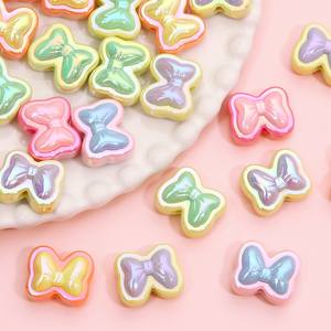 Colorido DIY materiales hechos a mano doble Color recto agujero acrílico para pulseras cadenas de teléfonos móviles accesorios mezcla de colores - Product Image 3