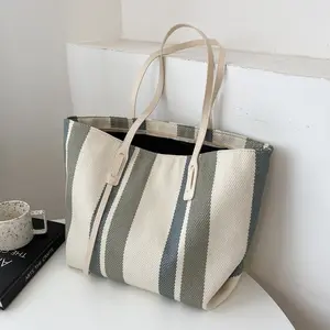 Borsa a tracolla semplice Casual da donna di grande capacità per lo Shopping all'aperto borsa da viaggio Tote Bag