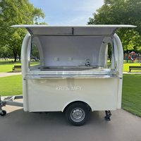 Remorque alimentaire mobile entièrement équipée en fibre de verre pour la vente de snacks et de hot-dogs - Chariot à café commercial