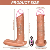 Direkt vom Hersteller Tragbarer Stoßender Dildo-Vibrator Teleskopisch Beheizbar & Fernbedienbar G-Punkt Anal-Stimulator Weibliches Sexspielzeug