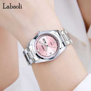 Ensemble de montres pour couple en acier inoxydable minimaliste, étanches, lumineuses, montres à quartz pour hommes et femmes, OEM/ODM, montre personnalisée - Product Image 6