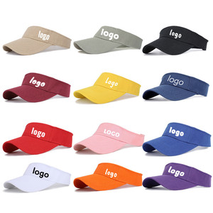 BOTTCOOLA vente en gros Design visière chapeaux <span class=keywords><strong>soleil</strong></span> sport cyclisme coton plaine visière haut vide chapeau extérieur Tennis Golf visière réglable - Product Image 1