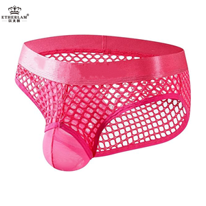 Qingya alta qualità da <span class=keywords><strong>uomo</strong></span> in seta di ghiaccio trasparente perizoma intimo Sexy a vita bassa da <span class=keywords><strong>uomo</strong></span> - Product Image 2