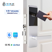 Système de contrôle d'accès intelligent sans fil en alliage d'aluminium de haute qualité avec carte RFID, serrure électronique pour chambre d'hôtel pour porte en bois