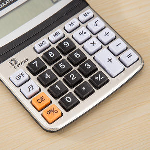 Calculatrice Métallique C-Power 8 Chiffres Double Alimentation pour Comptabilité Professionnelle et Utilisation au Bureau - Product Image 1